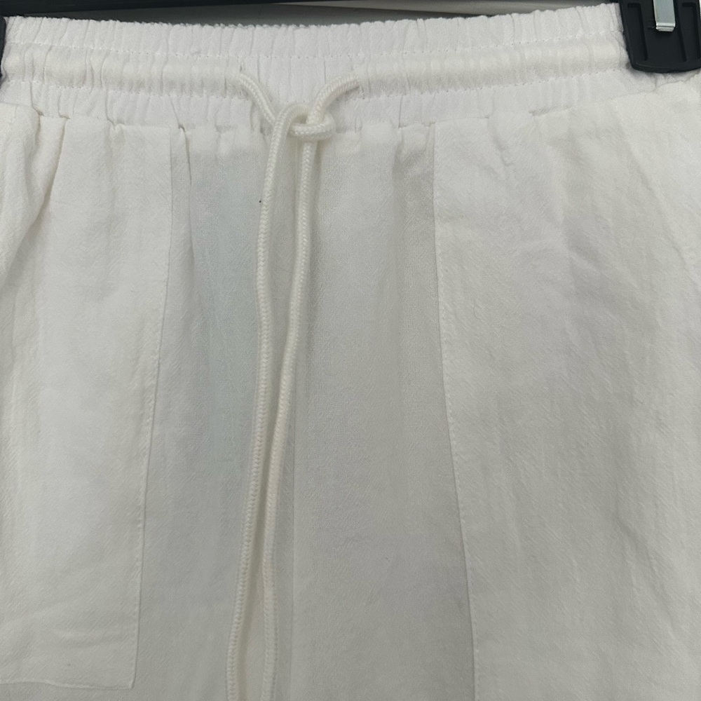 White Drawstring Pants - Picture 3 of 8